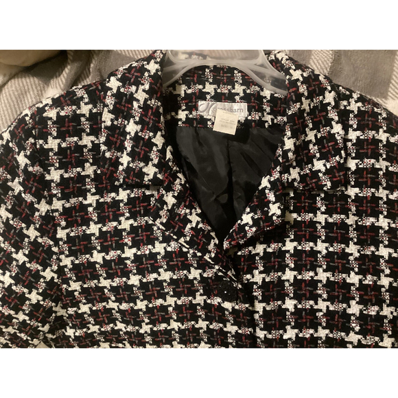 Dressbarn Blazer Womans Black, Red & White Check. Acrylic Coat Size 16 Read - Picture 9 of 12